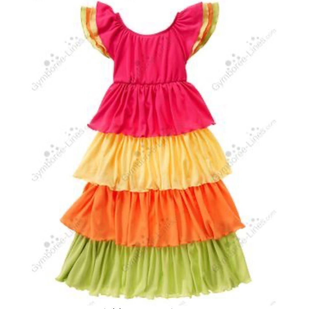 Gymboree Samba Dancer Costume Dress Turban Hat Spain Spanish Flamenco dress up - Picture 3 of 12